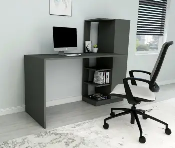 Tavolinë pune për studime, ngjyrë antracit, Hanah Home, Sedir
