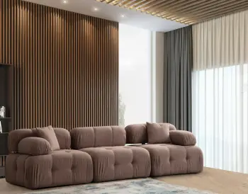 Divan treshe, ngjyrë e kuqe, Atelier del Sofa Doblo (L1-O1-1R)
