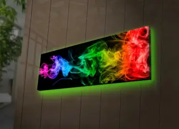 Pikturë dekorative në kanavacë me drita LED, shumëngjyrëshe, 30x90cm, 3090DACT-67