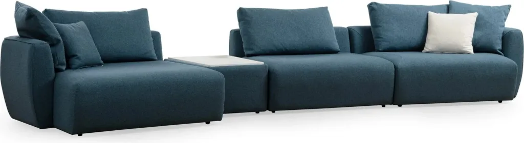 Këndsofa Maya, ngjyrë e kaltër, Atelier del Sofa (Chl majtas + T + O1 + 1R) - 3