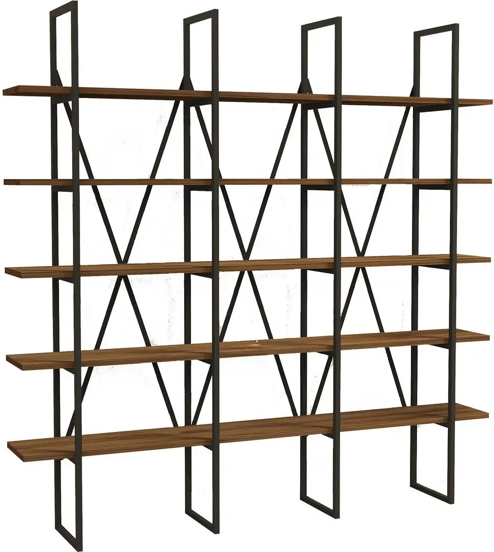 Raft librash Hanah Home, i ulët, ngjyrë arre - 3