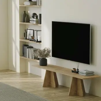 Komodinë për TV Nost, lis Safir, bardhë