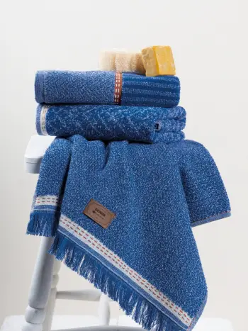 Set peshqirësh duarsh (3 copë), Mijölnir, ngjyrë denim-blu