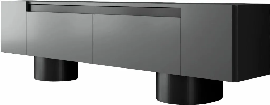 Komodë për TV Hanah Home, Lord, antracit, e zezë - 6