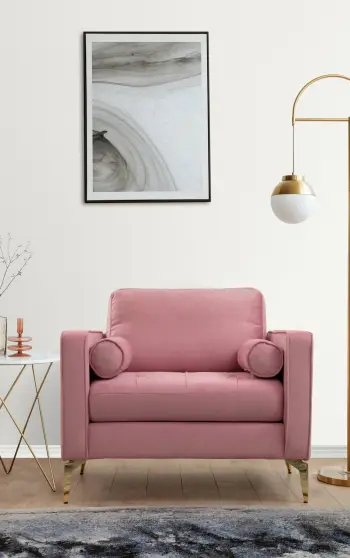 Karrige krahu Atelier del Sofa, ngjyrë trëndafili e zbehtë