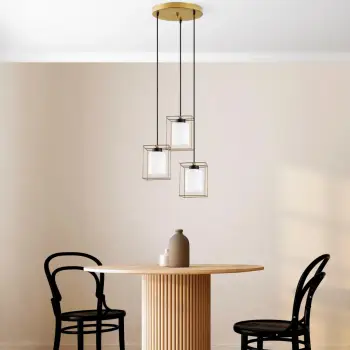 Llambë tavani Opviq Swank, ngjyrë ari, 3 drita, 65x15x113cm