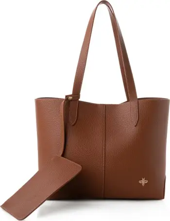 Tote bag Lucky Bees, ngjyrë tan, 1294
