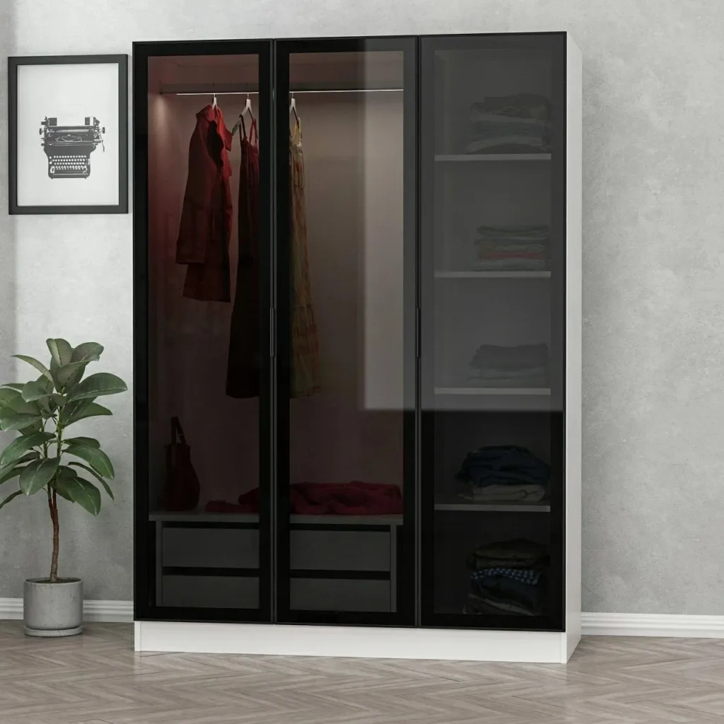 Dollap Rrobash Kale White Black, bardhë, zezë - 3