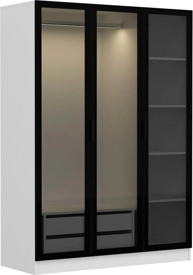 Dollap Rrobash Kale White Black, bardhë, zezë - 7