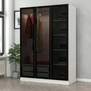 Dollap Rrobash Kale White Black, bardhë, zezë