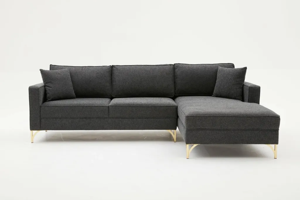 Këndare Atelier del Sofa, Berlin, e djathtë, anthracite, gold - 5