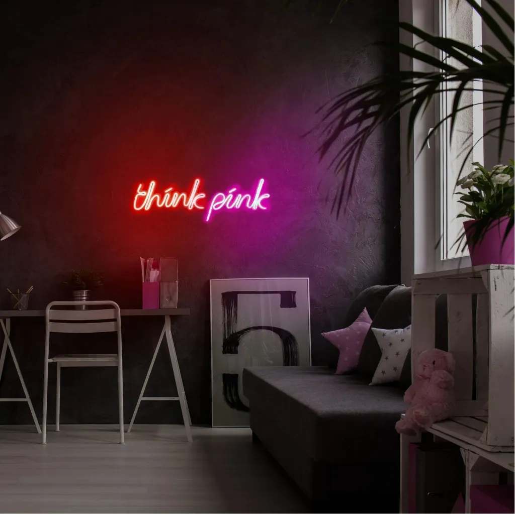 Dritë dekorative plastike LED, Think Pink, e kuqe - 4