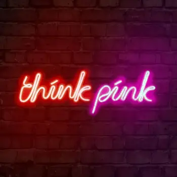 Dritë dekorative plastike LED, Think Pink, e kuqe
