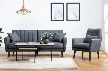 Set divan-krevat Atelier del Sofa, anthracite, AQUA-TAKIM1-S 1053