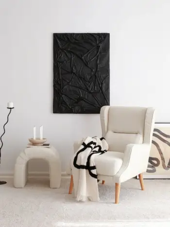 Karrige me krahë, Atelier del Sofa, ngjyrë krem, Klam