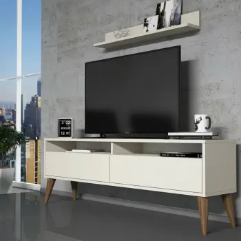 Komodë TV Hanah Home, Beril, ngjyrë krem