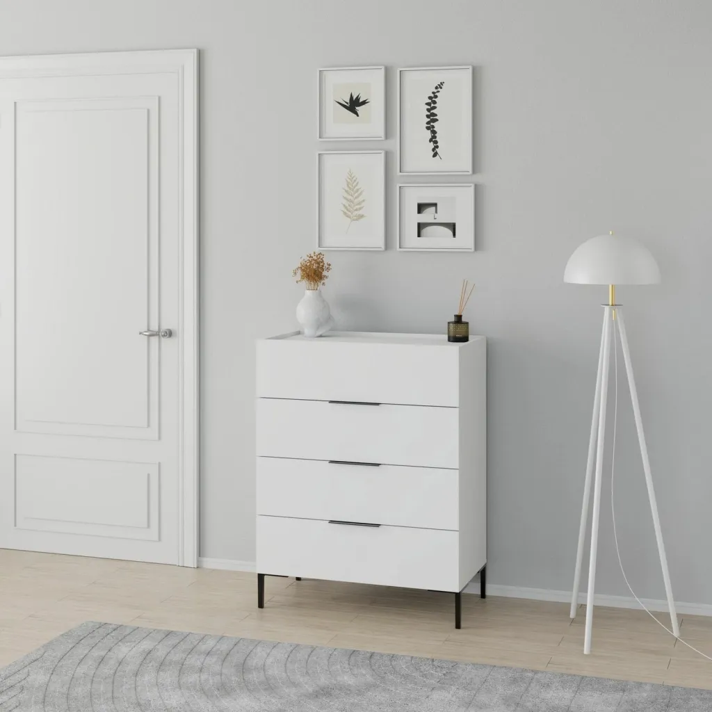 Komodë Hanah Home, Sfn-1740-Dd-1, e bardhë, 80x104x44 cm - 3