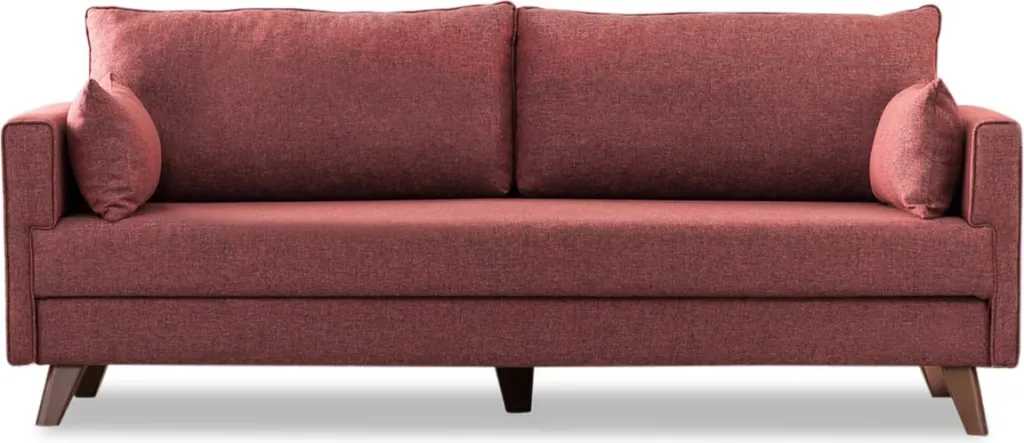 Divan-krevat treshe, ngjyrë e kuqe Claret, Bella Sofa Bed - 8