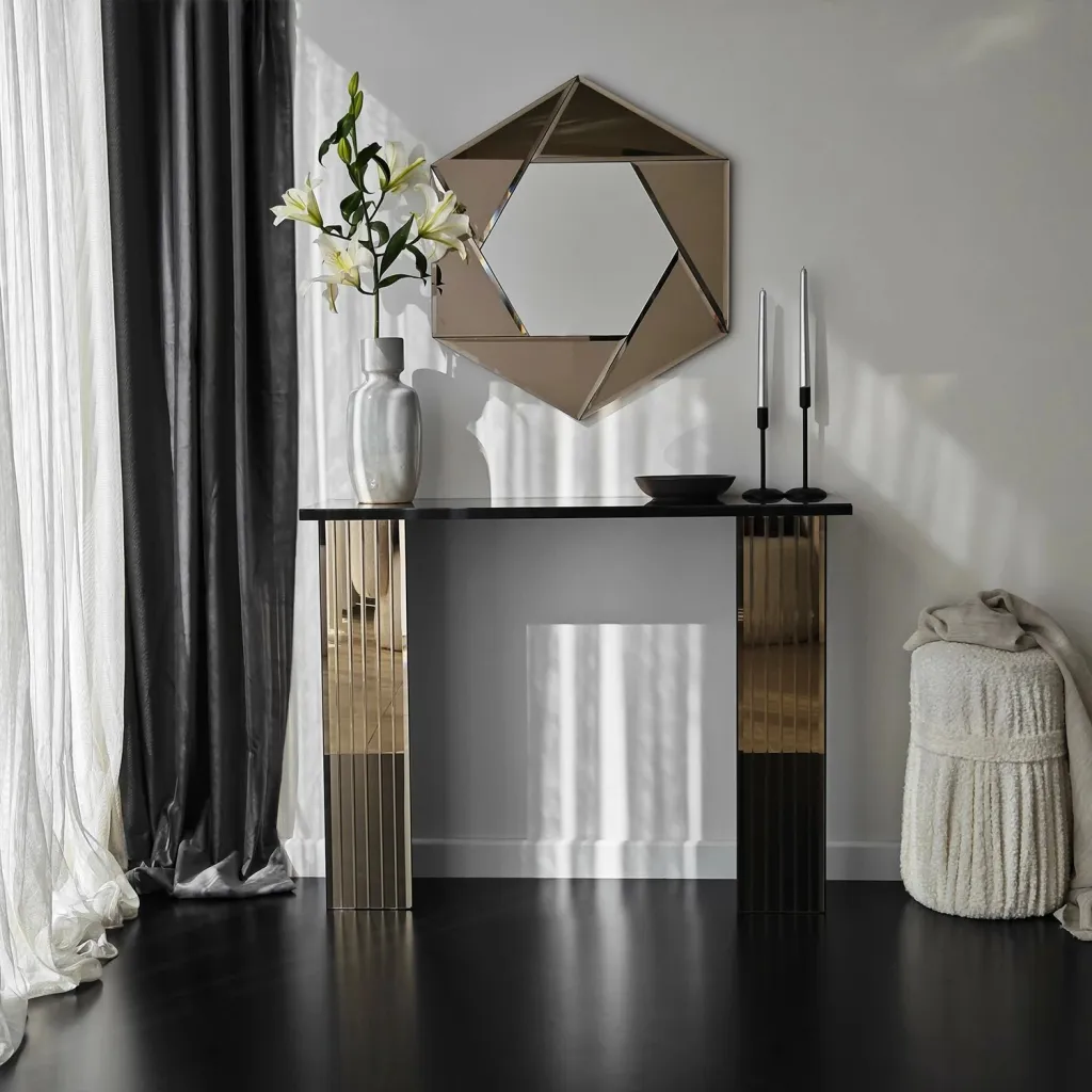 Komodinë me Sirtarë Dresser 3B, bronz - 3