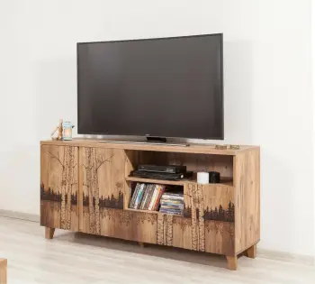 Komodë televizori Hanah Home, Marina Mila, ngjyrë Atlantic Pine, 160x76x45cm