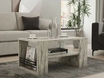 Tavolinë e ulët Freesia Marble, Hanah Home, Iris