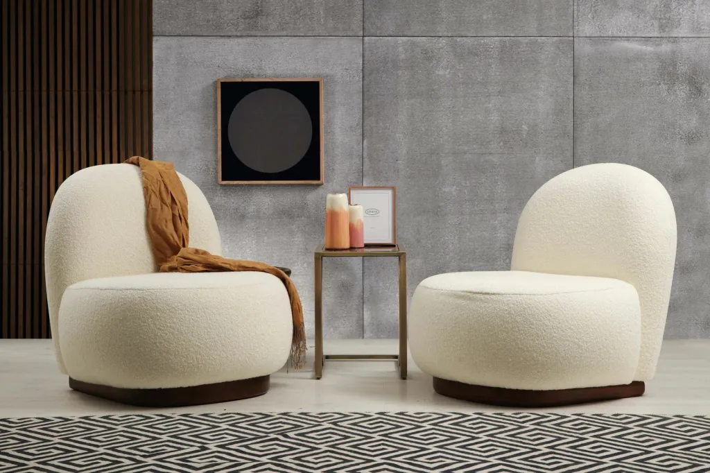 Karrige Wing Atelier del Sofa, Tina, Bouclet e bardhë - 2
