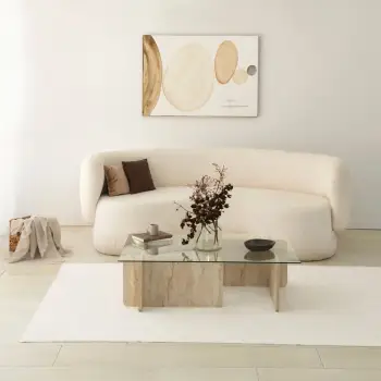 Tavolinë kafeje Hanah Home, Escape, ngjyrë travertine