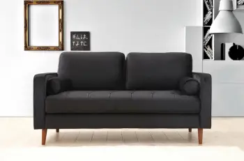 Divan-krevat dy vendësh Atelier del Sofa, Chatto, ngjyrë e zezë