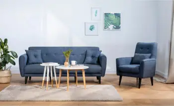 Set divani-krevat Atelier del Sofa, ngjyrë blu e errët, AQUA-TAKIM6-S 1048