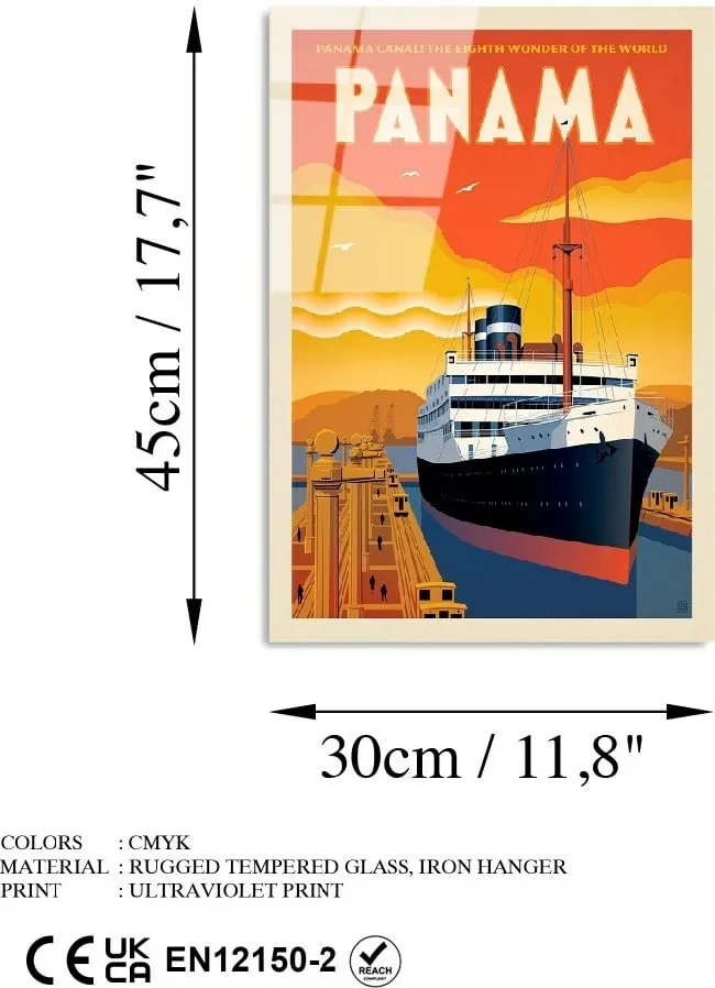 Pikturë dekorative prej xhami të temperuar, Wallity, UV-995, 30x45cm - 6