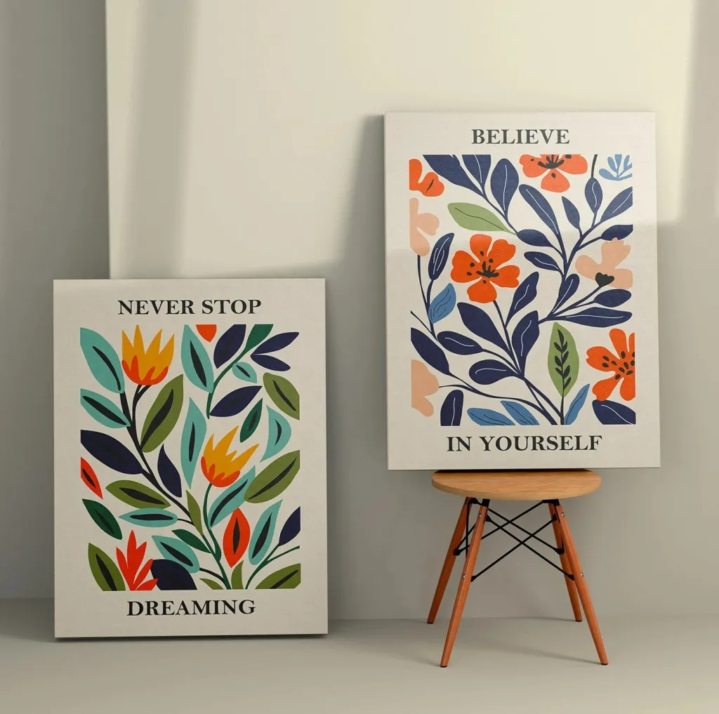 Pikturë dekorative në kanavacë (2 copë), Wallity, 2KNV4331, 50x70cm - 1