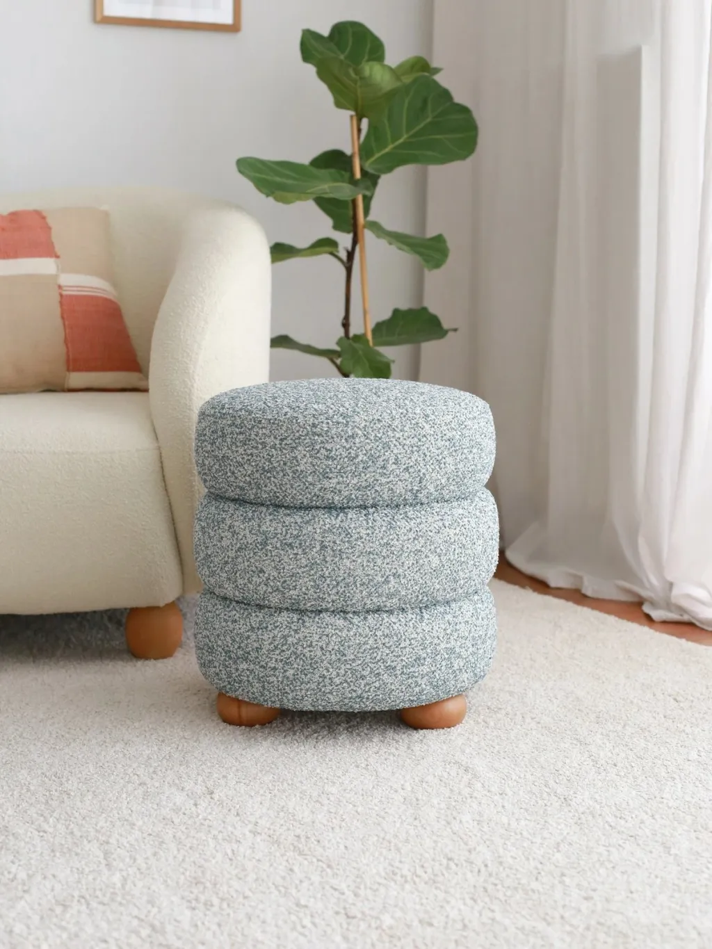 Puf Atelier del Sofa, Boumy Wood, blu - 1