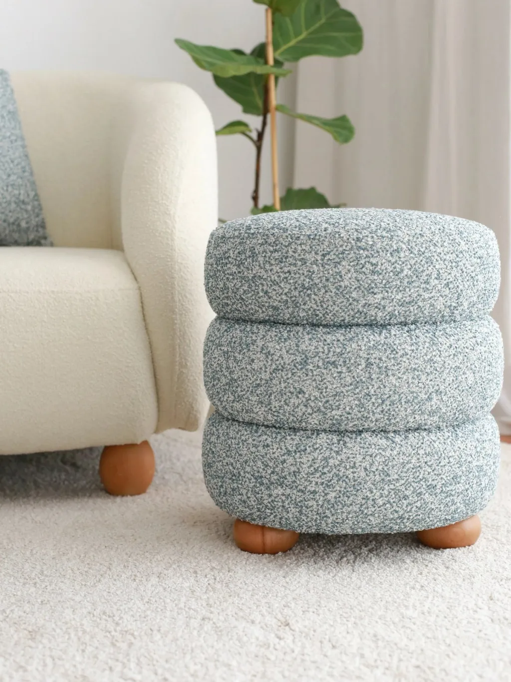 Puf Atelier del Sofa, Boumy Wood, blu - 2