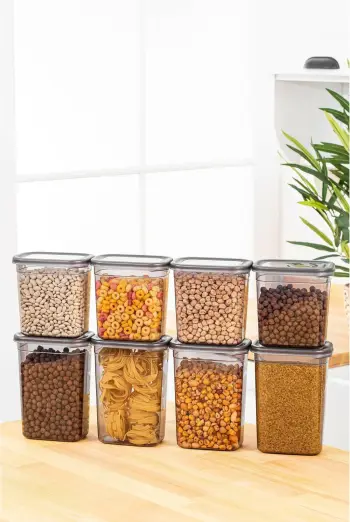 Set kuti për organizim (8 copë), ngjyrë antracit, 15x24x5cm