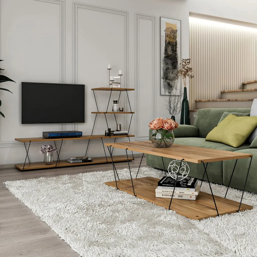 Set Mobiljesh Dhome Ndenjeje Basak, pishë atlantike, zezë - 2