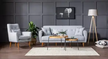 Set divan-krevat me karrige, ngjyrë gri, Aria-TKM03-1008