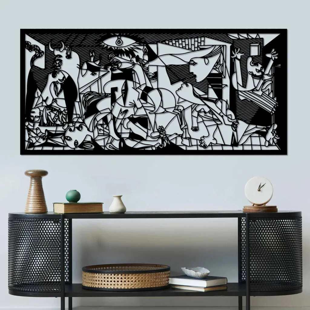 Aksesor dekorativ metalik për mur Wallity, Picasso - 1