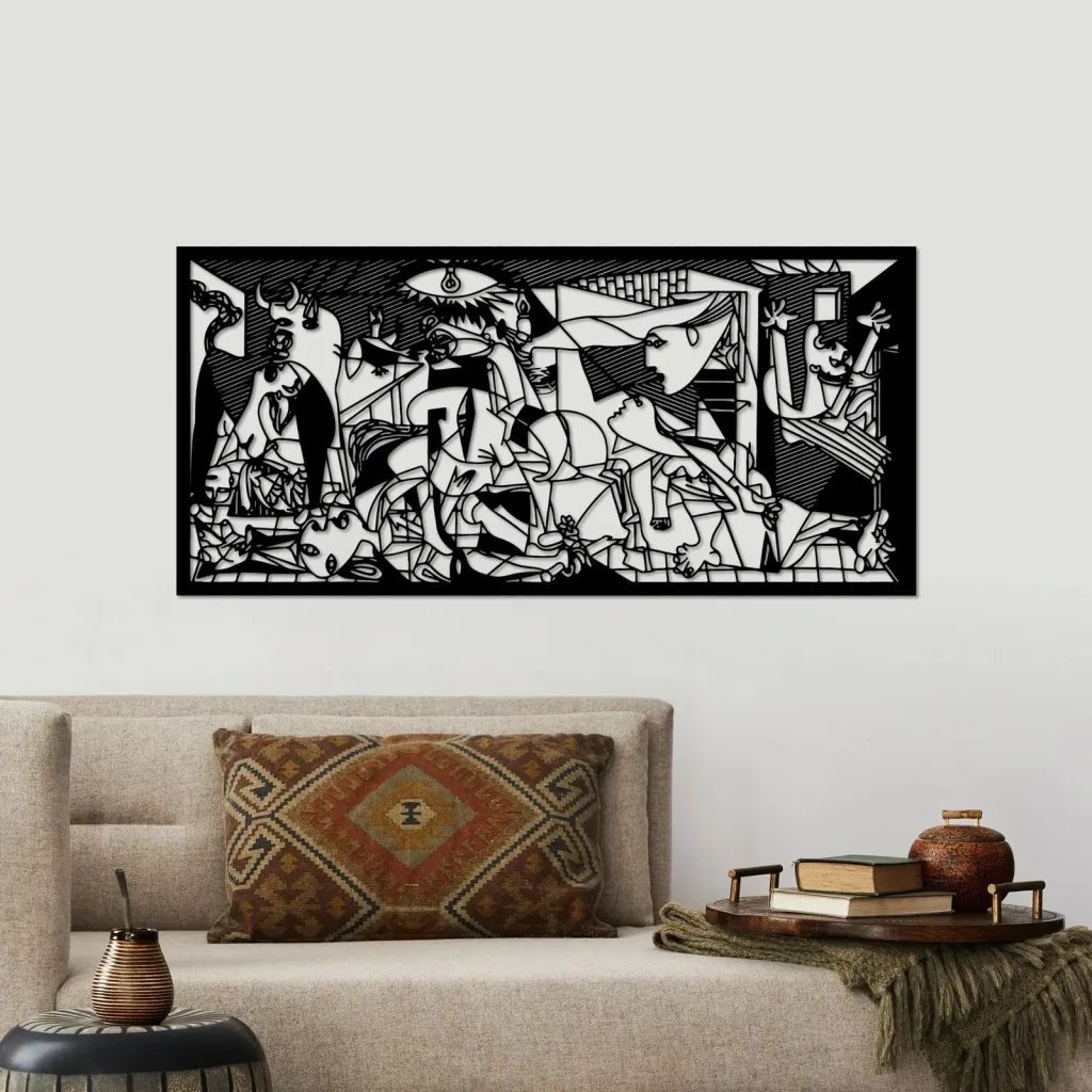 Aksesor dekorativ metalik për mur Wallity, Picasso - 3