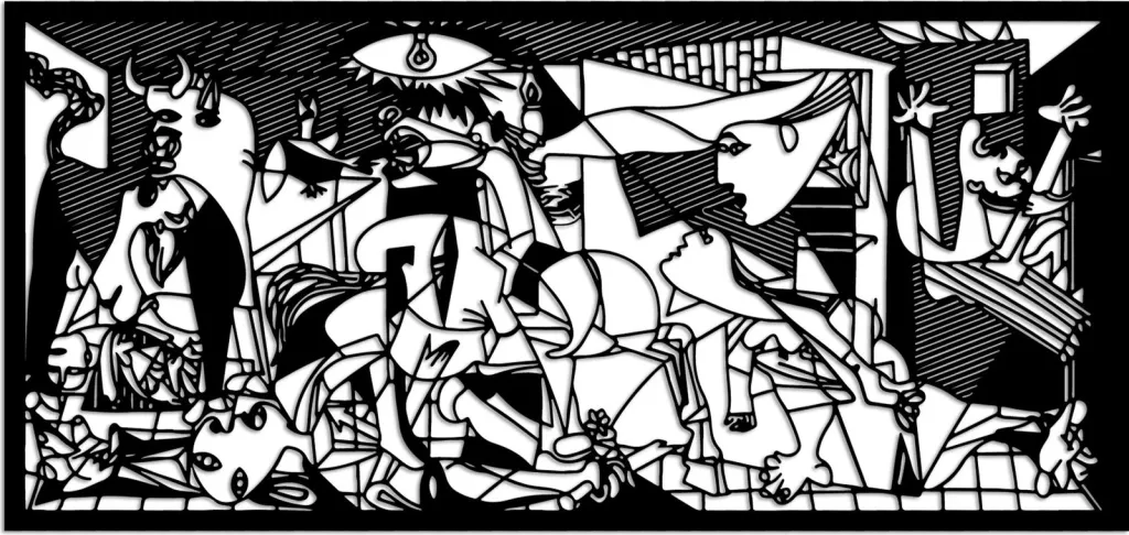 Aksesor dekorativ metalik për mur Wallity, Picasso - 4