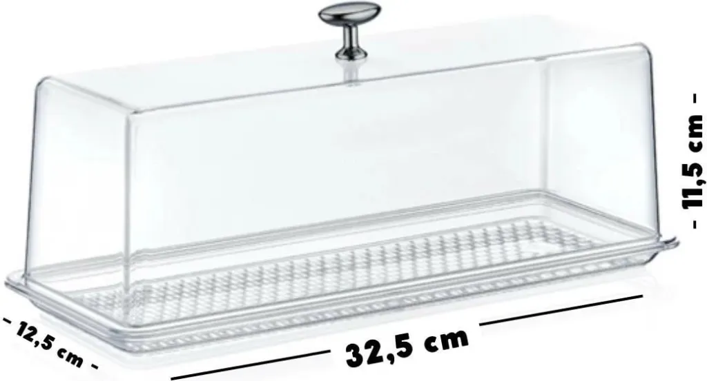 Pjatë për servirje ëmbëlsirash Hermia, CLRKS-1, transparente - 2