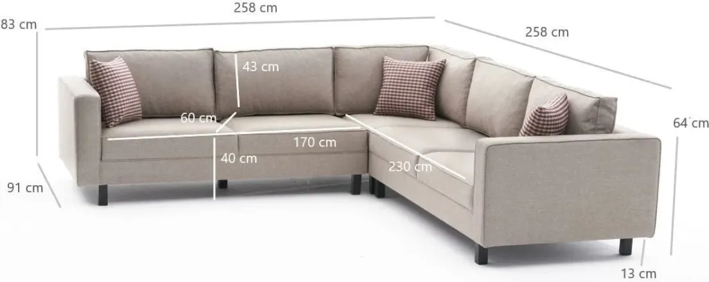 Këndare Atelier del Sofa, pëlhurë Kale, ngjyrë krem - 8