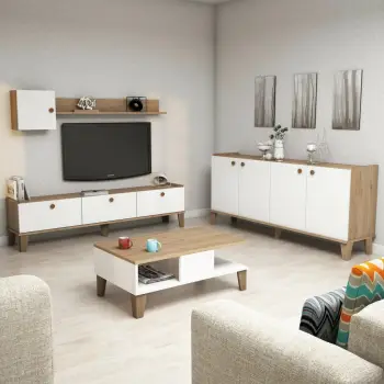 Set Mobiljesh Dhome Ndenjeje Sumer 1, lis, bardhë