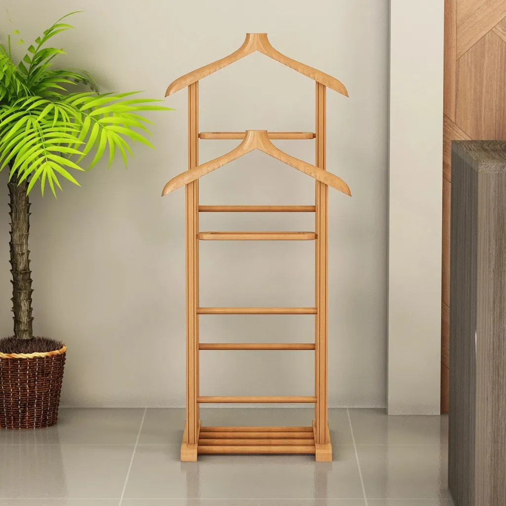Stendë valet Beta Double, dru natyral, Hanah Home - 2