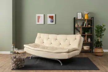 Divan-krevat treshe, ngjyrë krem, Hera, Atelier del Sofa