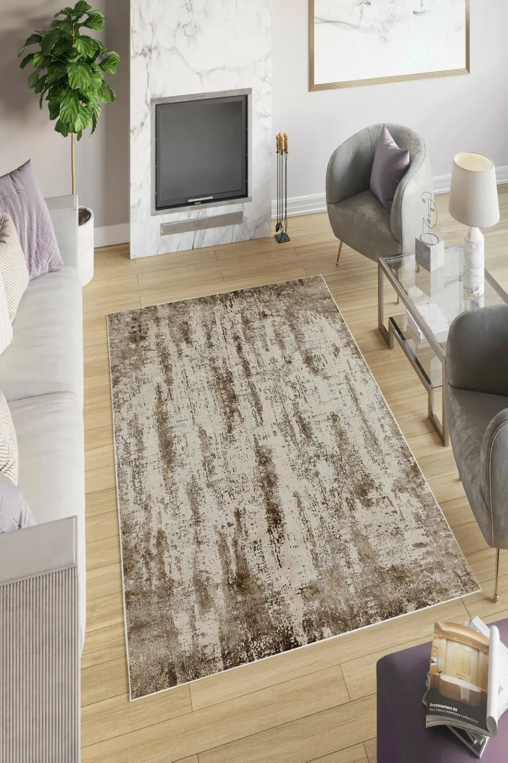 Qilim (60 x 100) Conceptum Hypnose, W881 - bezhë - 1
