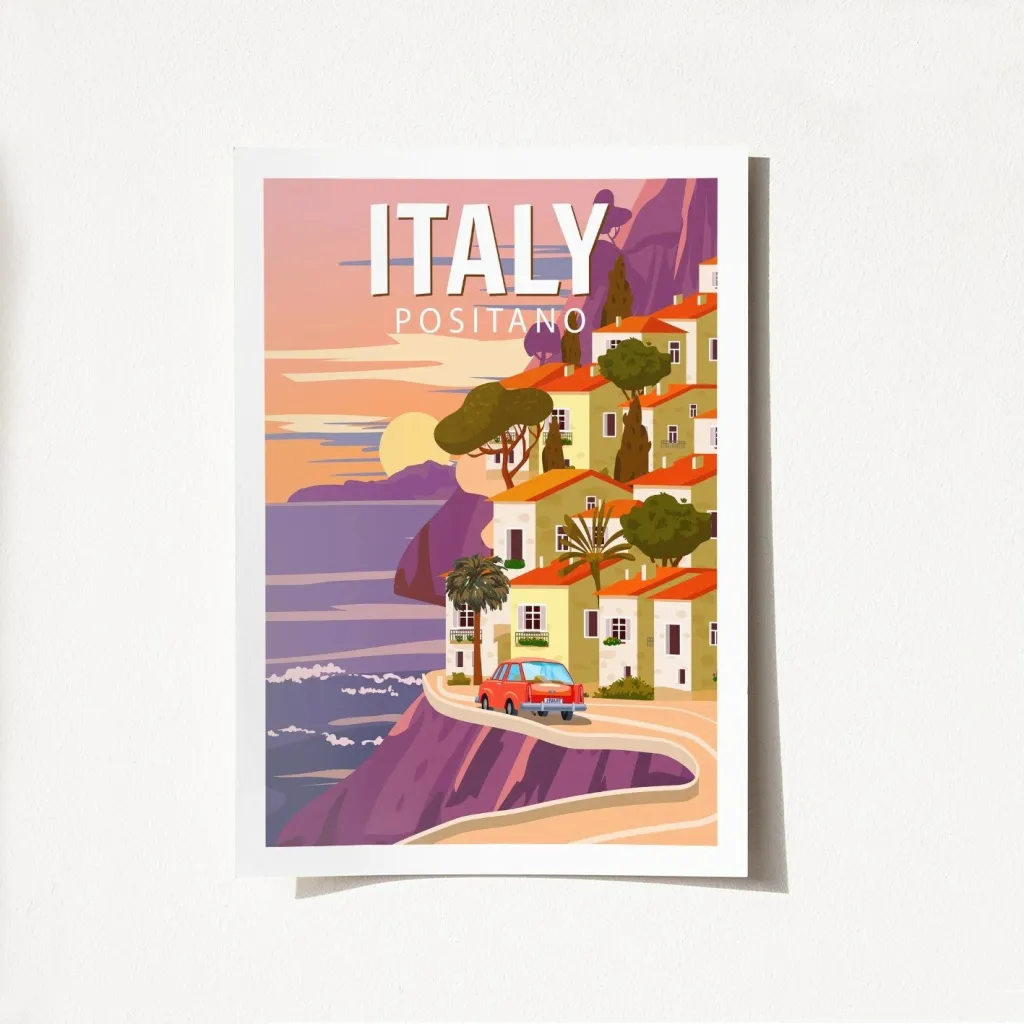 Poster A3, Wallity, Itali, Positano - 2013 - 1
