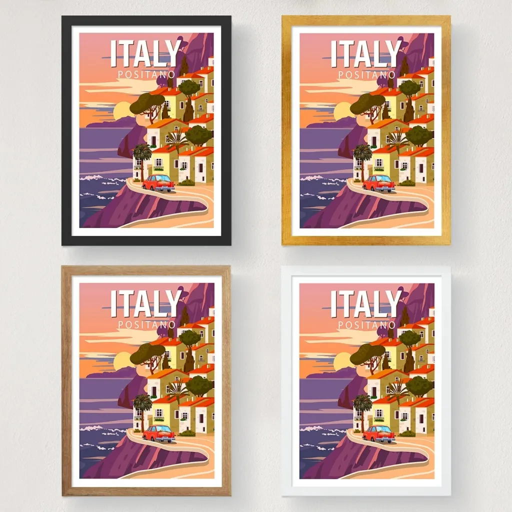 Poster A3, Wallity, Itali, Positano - 2013 - 2