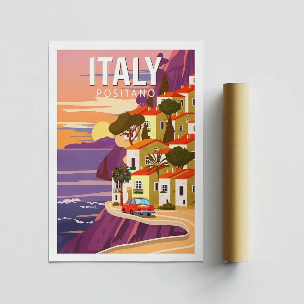 Poster A3, Wallity, Itali, Positano - 2013 - 3