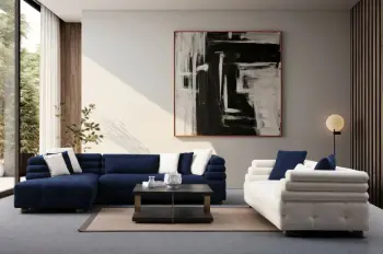 Këndare Boston, ngjyrë blu nate, Atelier del Sofa, majtas