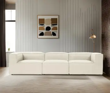 Divan treshe Atelier del Sofa, Fora 3, ngjyrë ecru